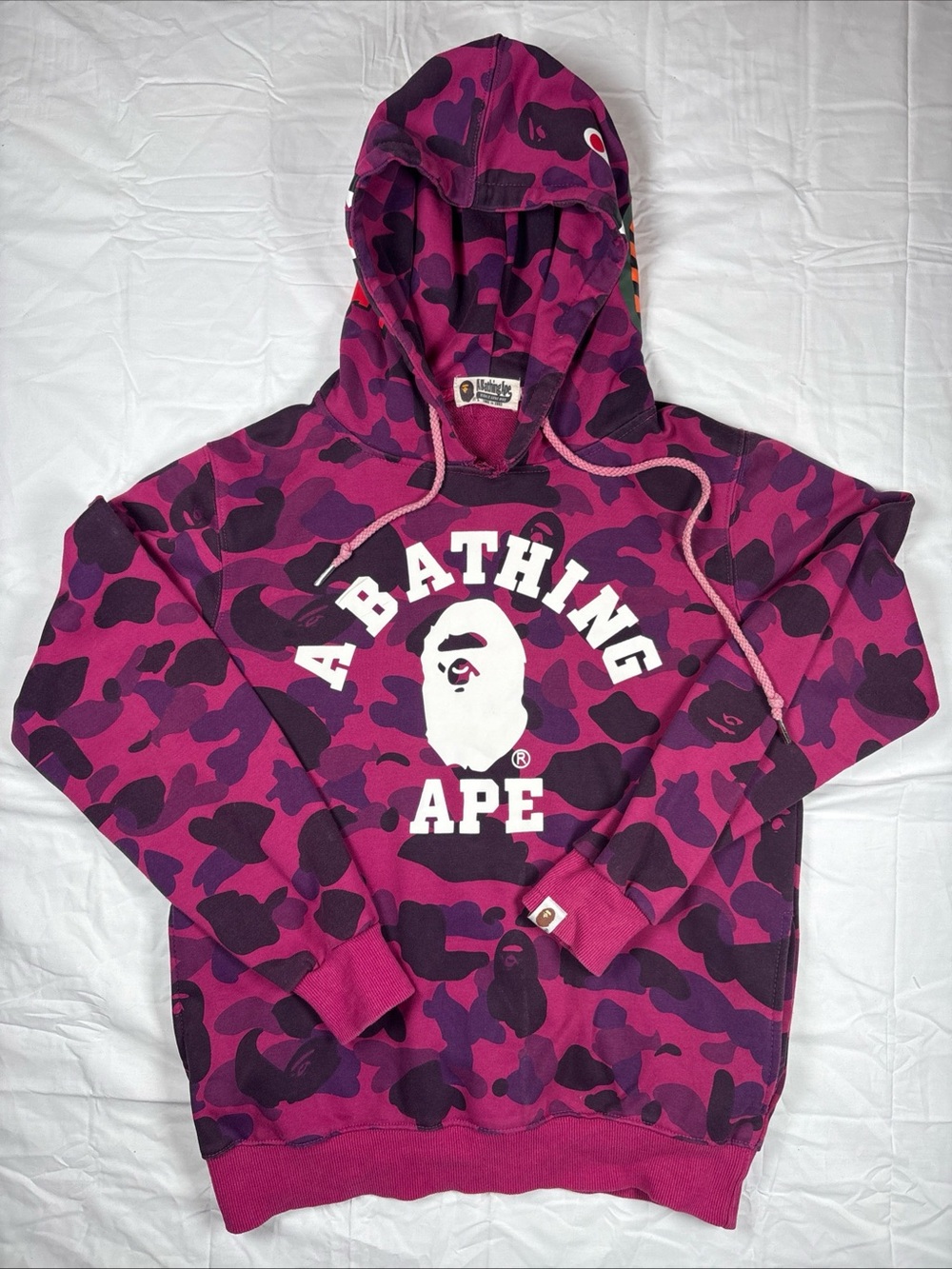 Bape A Bathing Ape Men's Purple & Pink Camo Hoodie Pullover